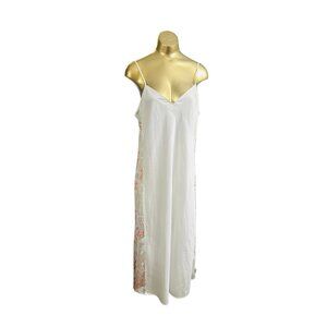 INC Women’s Ivory Floral Maxi Nightgown Slipdress - Size Large